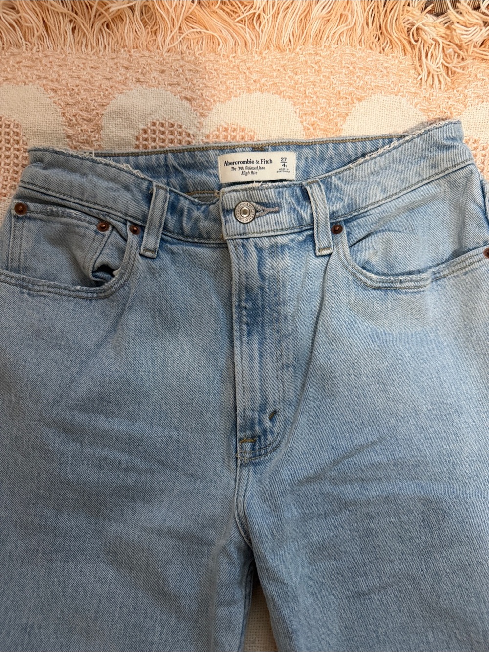 Abercrombie & Fitch Light Wash High-Rise Jeans